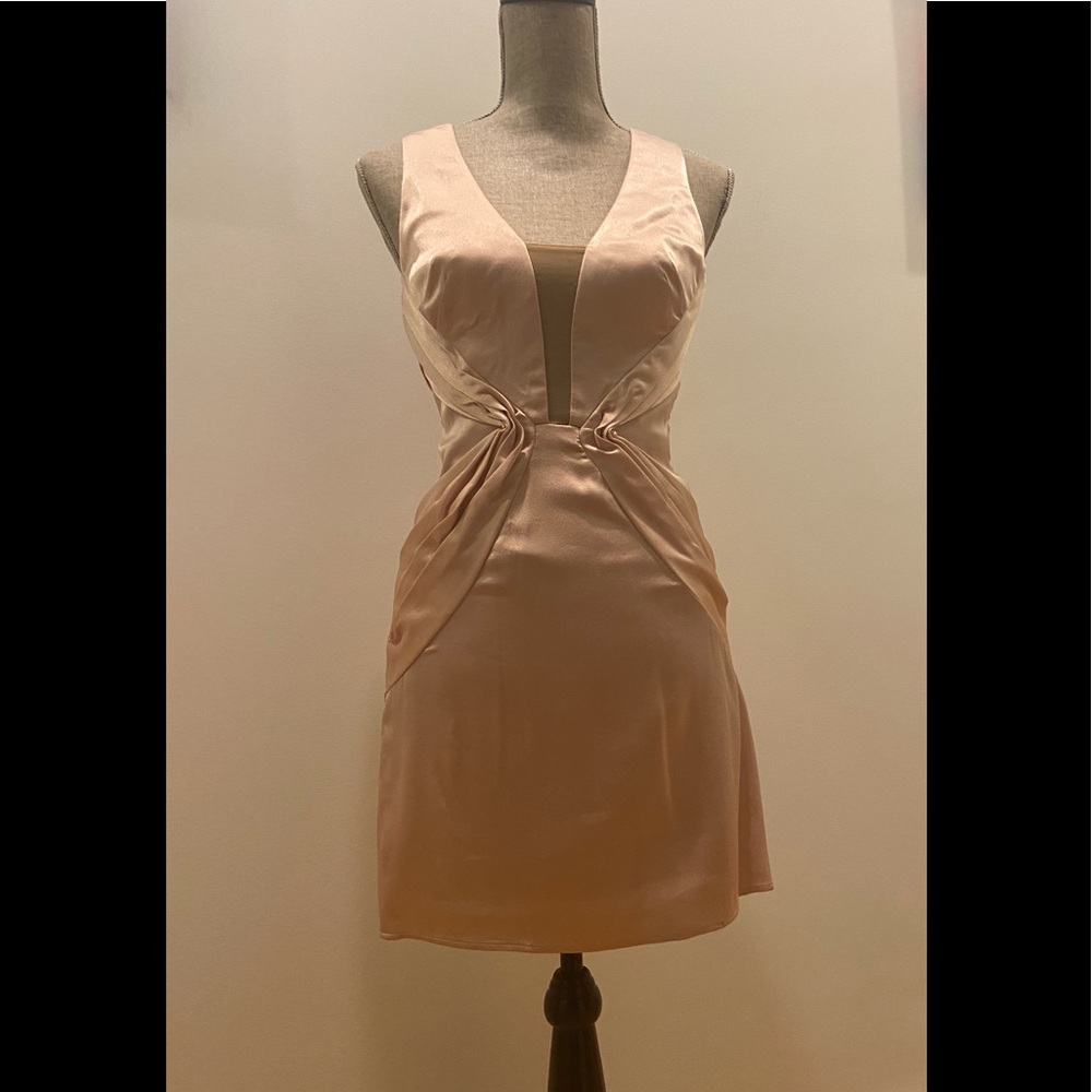 ABS Allen Schwartz Deep V Cocktail Dress NWT